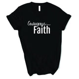 Courageous Faith - Unisex V-Neck - Heart of Gold