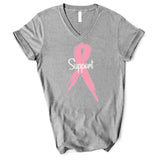 Breast Cancer Awareness - Unisex V-Neck T-Shirt