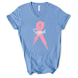 Breast Cancer Awareness - Unisex V-Neck T-Shirt