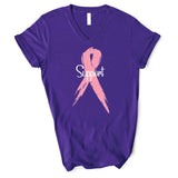 Breast Cancer Awareness - Unisex V-Neck T-Shirt