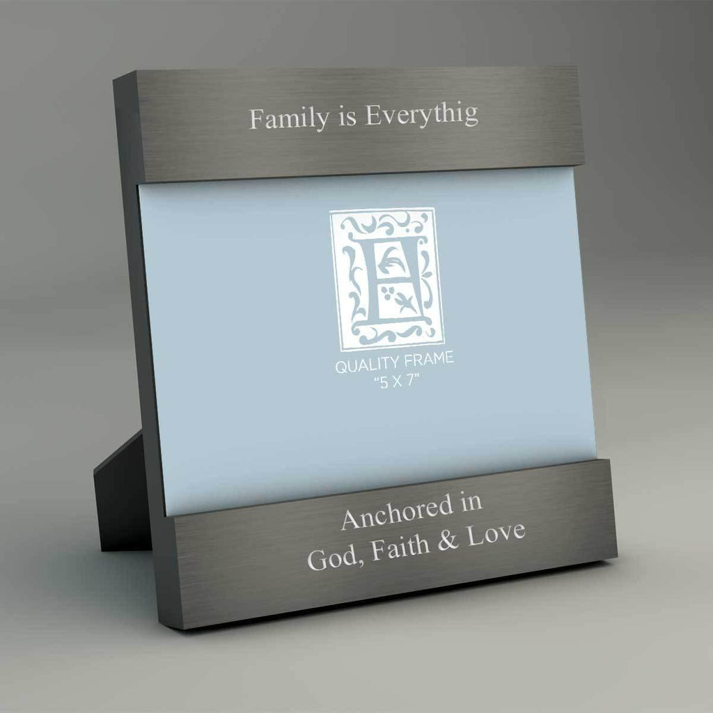 Family Is Everything - Engraved Picture Frame - Heart of Gold