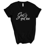 God's Got Me - Unisex V Neck - Heart of Gold