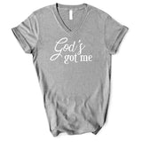 God's Got Me - Unisex V Neck - Heart of Gold