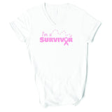 Breast Cancer Survivor - Unisex V-Neck T-Shirt - Heart of Gold